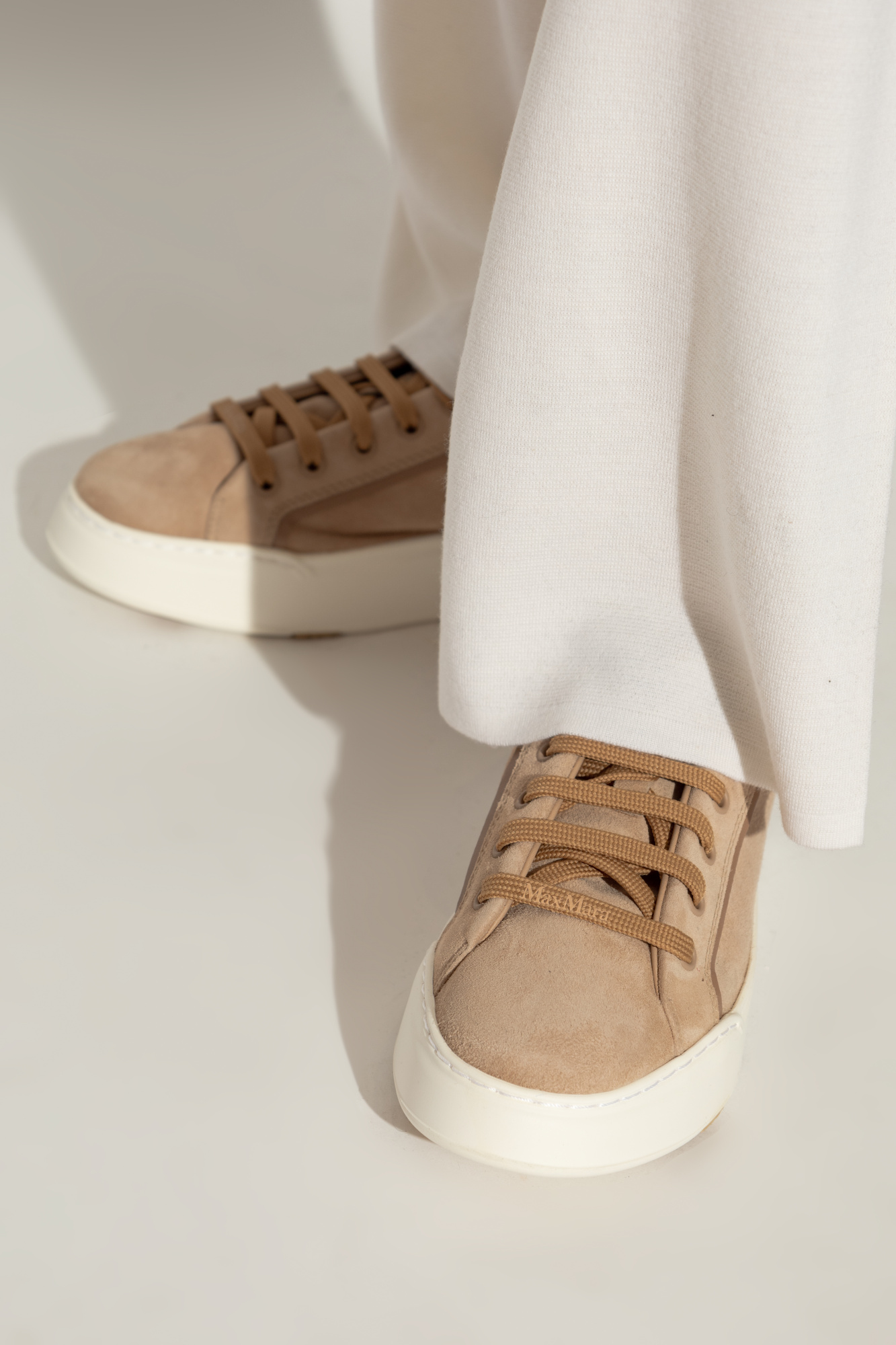 MAX MARA SUPERSUEDE [スーパースエード] スエード スニーカー スーパースエード] スエード スニーカー, camel | 